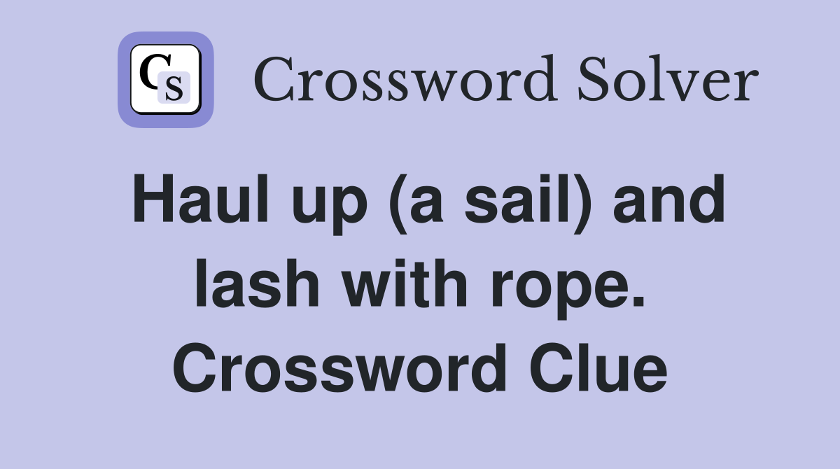 crossword clue yacht rope 9 letters